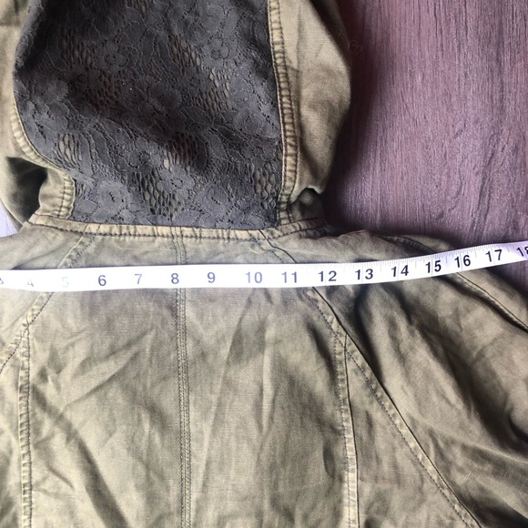 Anthropologie x Hei Hei Military Jacket Women’s Small Army Green Utility Lace - Picture 10 of 15